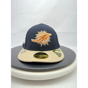 New Era Miami Dolphins 59FIFTY Low Profile Fitted Hat 7 3/8 Perfect Season NFL